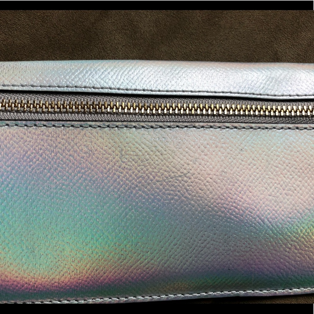 Ultra Rare Coach Iridescent Hologram Holographic Wallet EUC - Picture 10 of 11
